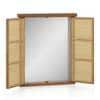 Asa Solid Wood Mirror in Amber Walnut Finish