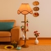 Devansh Shelf Wooden Floor Lamp