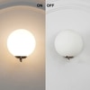 Moon Nickel & Frosted White Finish Wall Light