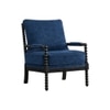 Luxe Boucle Fabric Lounge Chair in Blue Colour