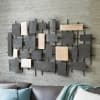 Ran Solid Wood Wall D�cor in Natural & Metal Grey