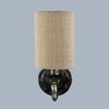 Devansh Metal Electric Wall Light in Antique Gold Colour with Beige Shade Count of 1 Light