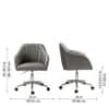 Doe Buck Colm Modern Grey Leatherette Office Chair