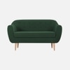 Colam Velvet 2 Seater Sofa in Green Colour