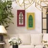 Desert Art MDF Handpainted Orange Rectangle Wall Hanging Frame
