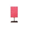 Emile Pink Jute table lamp with Square Brown Wood Base