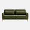 Monly Velvet 3 Seater Sofa Olive Green Color