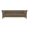 Weston 3 Seater Half Leather Sofa In Dark Truffle Italian Leather