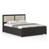 Ritz Solid Wood King Size Hydraulic Storage Bed in Mahogany Finish