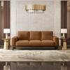 Granada Premium 3 Seater Fabric Sofa in Ochre velvet Colour