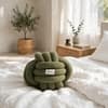 Knotty Combed Cotton Knitted Decorative Sage Knot Pillow 7 x 7 Inches