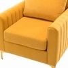 Rafeal Fabric Lounge Chair in Yellow Colour
