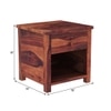 Madhavi Solid Wood Bedside Table in Teak Finish