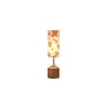 Daisy Wood Table lamp with Multicolor cotton Shade