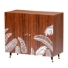Adore Shoe Cabinet for 12 Pairs with Forest Print – Decorative Wooden Shoe Storage Cabinet