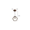 Hex Brown Solid Wood Single Hanging Light