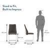 Ingrid Fabric Dining Chair Set Of 2 In Grey Colour