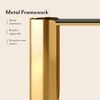 Belle Black Mirror and Metal Console Table in Gold finish