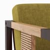 Cairo 3 Seater Wooden Sofa in Green Olivia Colour