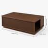 Selwyn Sheesham Wood Linear Slat Coffee Table in Walnut Finish