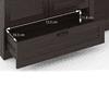 Bennis Engineered Wood 3 Door Wardrobe Without Mirror in Dark Walnut Finish