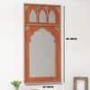 Cole Wood Carved Mirror Frame in Distressed Red