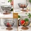 Cache Wire Basket With Wooden Stand Black