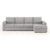 Apollo Compact Sofa (Colour : Vapour Grey, Cushion : Hard, Back Type : Regular, Seating Capacity : Right Aligned 3 Seater + Right Aligned Chaise + Ottoman)