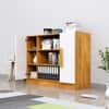 Hexa Engineered Wood Bookshelf in Giant Wood and Frosty White Colour