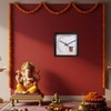 Lord Ganesha Printed Wooden Wall Clock