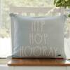 Hip Hop Hooray Jacquard Cushion Cover With Pom Poms  Blue 16X16 Inches