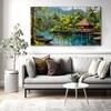 The Castle Decor Nature Art Wall Painting Wooden Framed 27x48 Inch (Style 19)