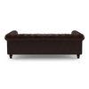 Winchester 3 Seater Half Leather Sofa in Chocolate Colour