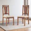 Martha Solid Wood Dining Chair Set Of 2 In Teak Finish