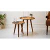 Crushing on Coffee Round Nesting Tables with Wooden Legs, Side Tables, Wooden Tables, Living Room Decor by A Tiny Mistake