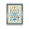 Off White Blue Floral Wallart Canvas Wall Prints Canvas Wall Prints Set of 1 Multicolor Matte