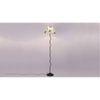 Nikolai Multicolour Fabric Floor Lamp with Black Iron Base