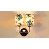 Rhett Dual Multicolor cotton shade wall mounted lamp with Steel Base