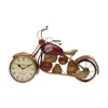 Metal Handpainted Decorative 8'' Speed Bike Wall Decorative Showpiece Clock In Red By Craft Tree