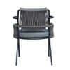 Paola Outdoor Accent Patio Weaving Chair Gun Metal in Grey