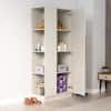 Hexa Red Wooden 1 Door Wardrobe with Hanging Space in Frosty White Colour