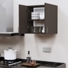 2 Doors Modular Wall Mounted Kitchen Cabinet With Adjustable Shelf In Chiyoda Wange Finish