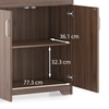 Hubert 4 Door Tall Display Cabinet in Classic Walnut Finish