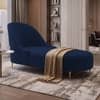 Alkano Velvet Chaise Lounger in Navy Blue Color
