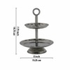 Metalsmith Two Tier Serveware Stand with Ring Handle Silver Finish
