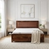 Devora Hydraulic Solid Wood Bed King Size in Provincial Teak Finish