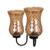 Devansh Metal Electric Wall Light in black Colour with Lavender Shade Count of 2 Lights