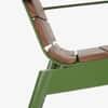 Chalet Teak Wood Lounge Chair in Olive Green Colour