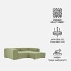 Elegantedge Wood Left Aligned 2-Seater With Upholstery Non Storage Sofa In Green Colour