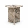 Drift Marble Coffee Table In Creem Finish
